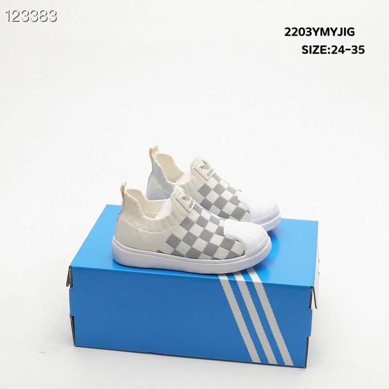 Adidas adidas superstar classic shell head knitted casual children_s shoes sports board shoes 24-35-2bca98d2